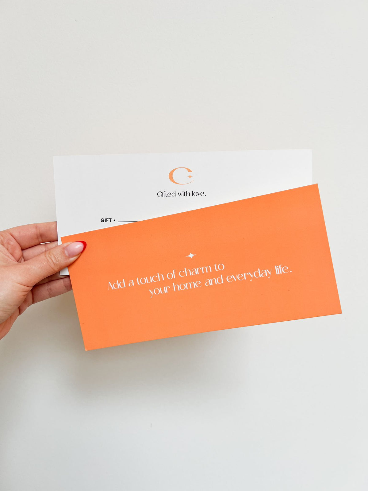 Oranje cadeaubon Charm by Anke 